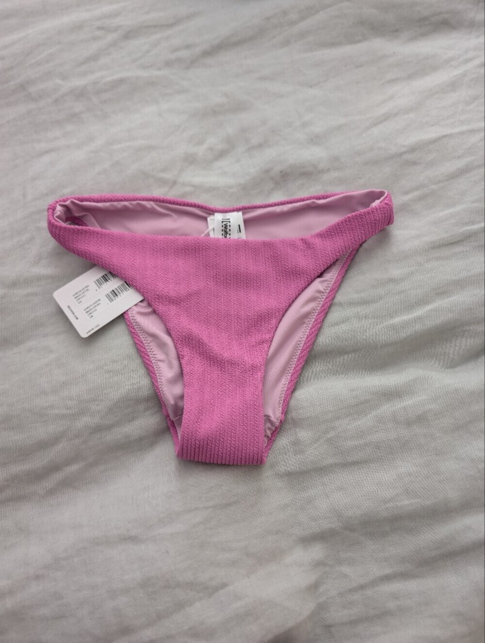 NWT Wolford Ultra Texture Bikini Bottoms Orchid Pink Ribbed XS Swim Briefs